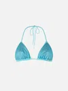 Mc2 Saint Barth Light Blue Lurex Triangle In Green