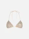 Mc2 Saint Barth Woman Triangle Top Swimsuit Annabelle With Rhinestones In White