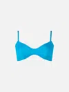 Mc2 Saint Barth Woman Turquoise Scoop Bralette Beach Top May In Sky