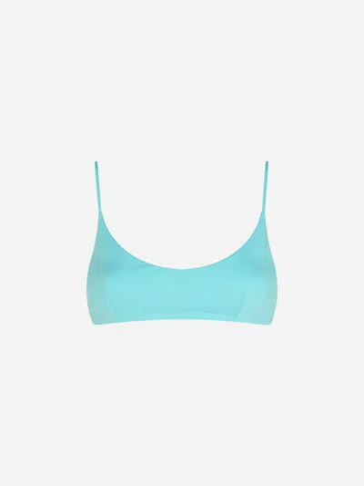 MC2 SAINT BARTH WOMAN WATER GREEN BRALETTE BEACH TOP JUDY