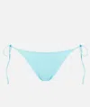 Mc2 Saint Barth Woman Terry Cotton Classic Swim Briefs Virgo In Green