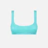 Mc2 Saint Barth Woman Water Green Crinkle Bralette Swimsuit In Green