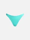 Mc2 Saint Barth Woman Water Green Crinkle Cheeky Swim Briefs In Green