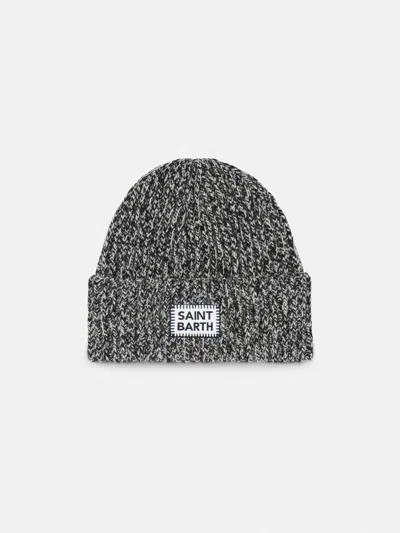 Mc2 Saint Barth Woman White Mouliné Beanie With Saint Barth Embroidery