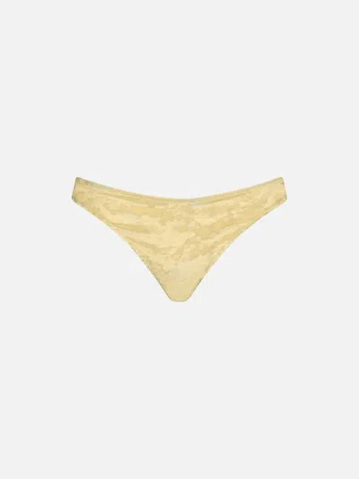 Mc2 Saint Barth Woman Yellow Chenille Cheeky Swim Briefs Naomi