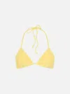 Mc2 Saint Barth Woman Terry Triangle Top Swimsuit With Charms In Yellow