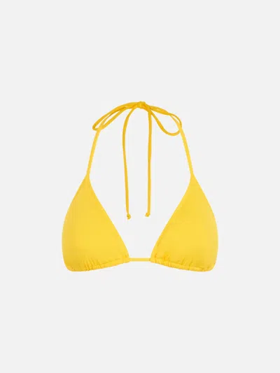 Mc2 Saint Barth Woman Yellow Triangle Top Swimsuit