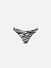 Mc2 Saint Barth Woman Zebra Cheeky Swim Briefs Naomi With Piping In White