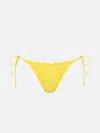 Mc2 Saint Barth Woman Zebra Embossed Cheeky Swim Briefs Miami In Yellow