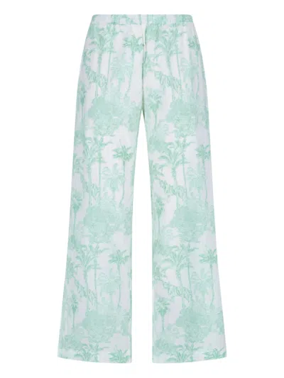 Mc2 Saint Barth Women's 100% Cotton Trousers In Green