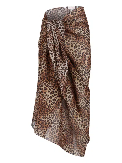 Mc2 Saint Barth Women's Cotton-silk Skirt In Multi