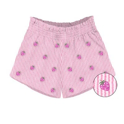 Mc2 Saint Barth Women's Shorts  - Meave Seersucker Stripes Straw 23d Emb - N.d.
