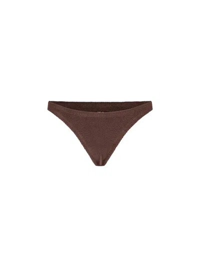 Mc2 Saint Barth Women's Stretch Polyamide Sea-ready Swimwear In Brown