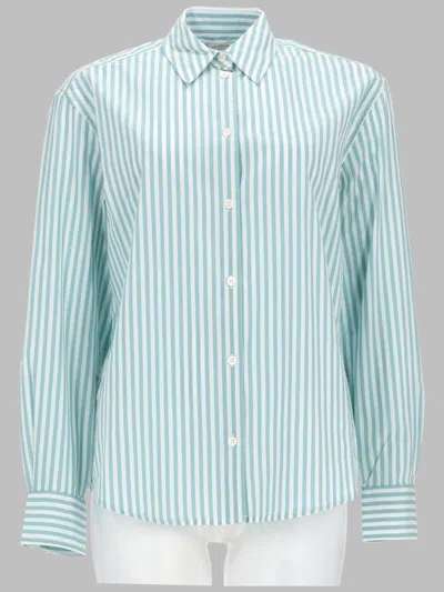 Mc2 Saint Barth Women's Striped Button-front Shirt In Animal Print