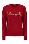 Mc2 Saint Barth Wool And Cashmere Blend Sweater With Embroidery Maracaibo