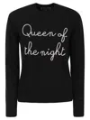 Mc2 Saint Barth Wool And Cashmere Blend Sweater With Embroidery Queen Of The Night