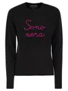 Mc2 Saint Barth Wool And Cashmere Blend Sweater With Embroidery Sono Nera