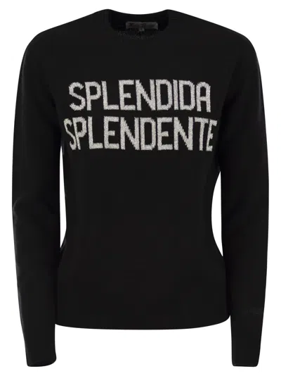 MC2 SAINT BARTH WOOL AND CASHMERE BLEND SWEATER WITH EMBROIDERY SPLENDIDA SPLENDENTE