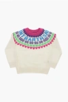 MC2 SAINT BARTH WOOL BLEND CREW-NECK SWEATER WITH EMBROIDERY