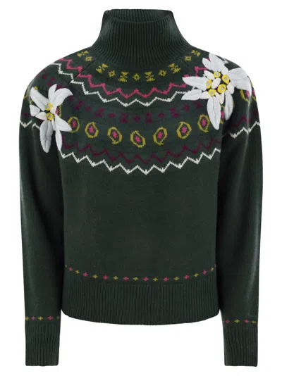 MC2 SAINT BARTH MC2 SAINT BARTH WOOL BLEND JUMPER WITH EMBROIDERY
