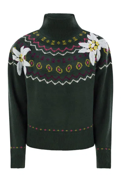 MC2 SAINT BARTH MC2 SAINT BARTH WOOL-BLEND JUMPER WITH EMBROIDERY