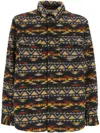 Mc2 Saint Barth Wool-blend Overshirt With Navajo Pattern In Multicolor