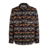 Mc2 Saint Barth Wool-blend Overshirt With Navajo Pattern In Multicolor