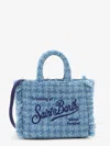Mc2 Saint Barth Wool Blend Shoulder Bag In Blue