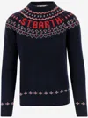 Mc2 Saint Barth Wool Blend Sweater With Logo In Red