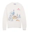 Mc2 Saint Barth Wool-blend Winter Scene Sweater In White