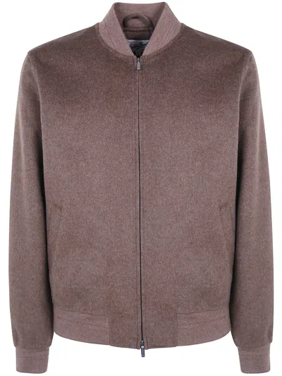 Mc2 Saint Barth Wool Bomber Jacket "camden" In Pink