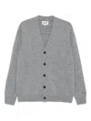 Mc2 Saint Barth Wool Cardigan In Gray