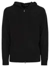 Mc2 Saint Barth Wool Cardigan With Zip In Black