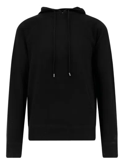 Mc2 Saint Barth Wool Hoodie In Black