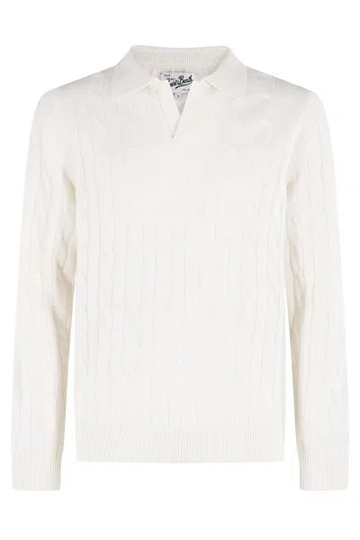 Mc2 Saint Barth Downing Wool Sweater In White
