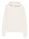 Mc2 Saint Barth Wool Ribbed Hoodie In Neutral