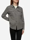 Mc2 Saint Barth Wool Shirt Deer With Pied De Poul Print In White