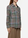 Mc2 Saint Barth Wool Shirt Deer With Prince Of Wales Print In Multicolor