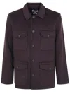 Mc2 Saint Barth Wool Single-breasted Coat In Brown