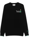 Mc2 Saint Barth Non Ci Resta Che Sbocciare Sweater In Wool And Cashmere Blend In Blue