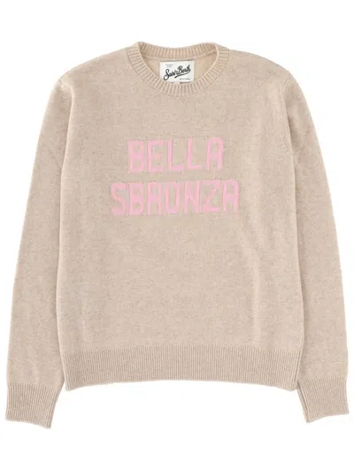 Mc2 Saint Barth Wool-cashmere Blend Sweater For Women - Fw25 Collection In Pink