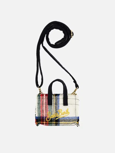 Mc2 Saint Barth Wooly Key Holder With Tartan Print In White