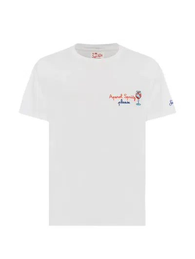 Mc2 Saint Barth X Aperol Portofino Embroidered T-shirt In Animal Print