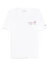 Mc2 Saint Barth Spritz Please Cotton T-shirt In White