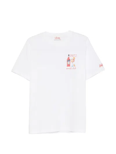 Mc2 Saint Barth X Aperol Spritz Portofino Graphic-print T-shirt In White