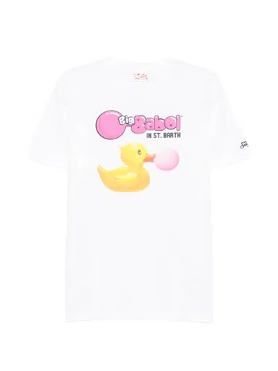 Mc2 Saint Barth X Big Babol Denver Print-detail T-shirt In White