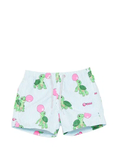 Mc2 Saint Barth Kids' X Big Babol Jean Swim Shorts In Animal Print