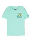 Mc2 Saint Barth X Crypto Puppets® Crocodile-print Cotton T-shirt In Green