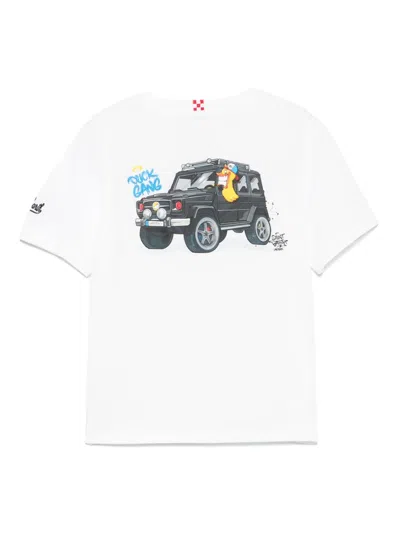 Mc2 Saint Barth X Crypto Puppets Duck Gang T-shirt In Weiss