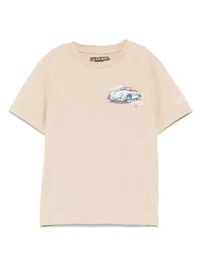 Mc2 Saint Barth Kids' X Crypto Puppets Dylan Duck T-shirt In 褐色